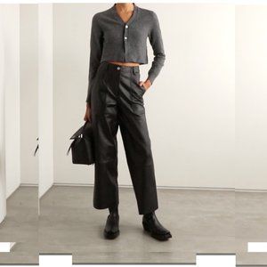 DEADWOOD + NET SUSTAIN Presley leather wide-leg pants
